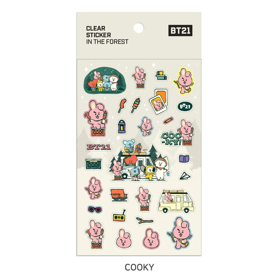 BT21 - IN THE FOREST Clear Sticker - Image 12