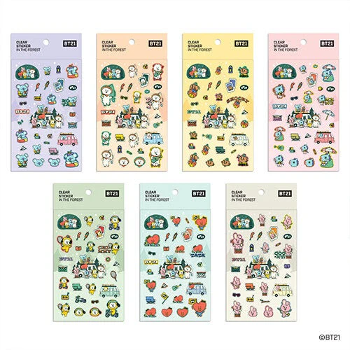BT21 - IN THE FOREST Clear Sticker - Image 5