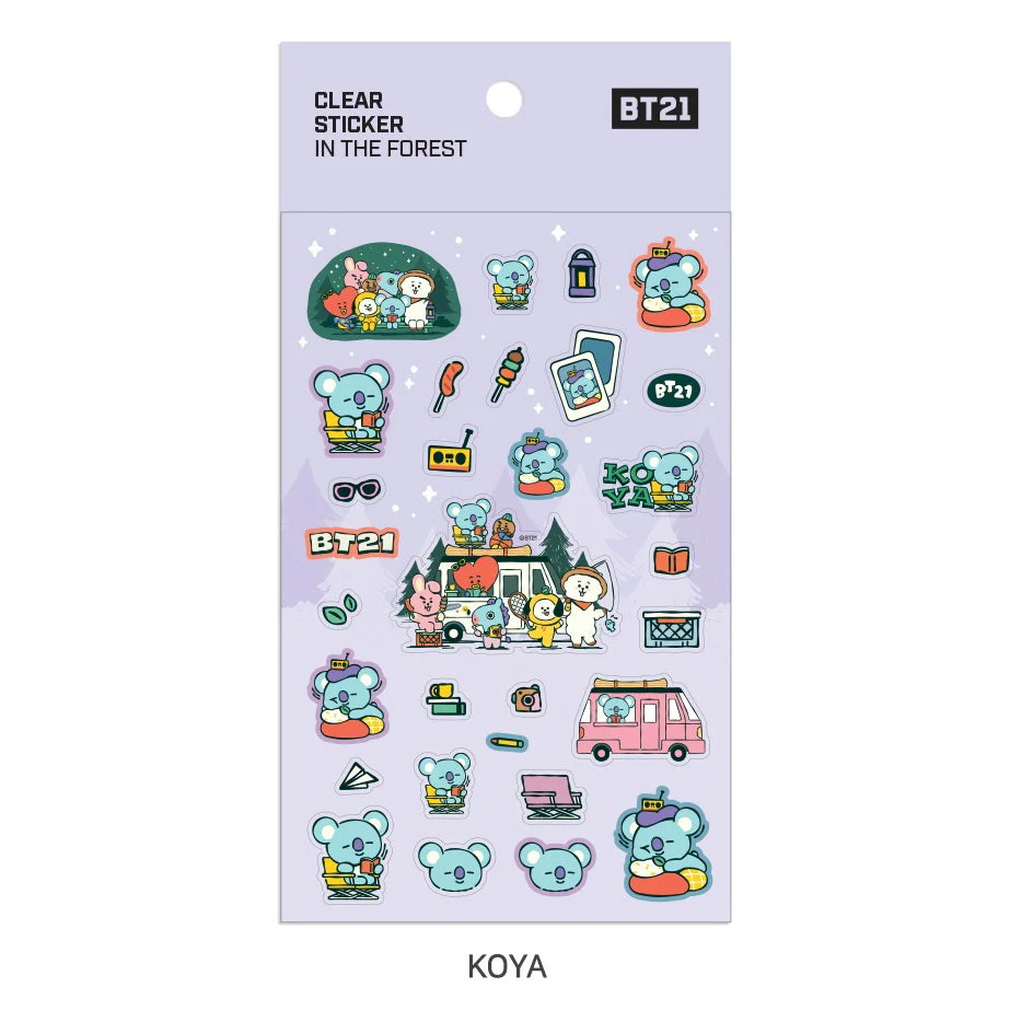 BT21 - IN THE FOREST Clear Sticker - Image 6