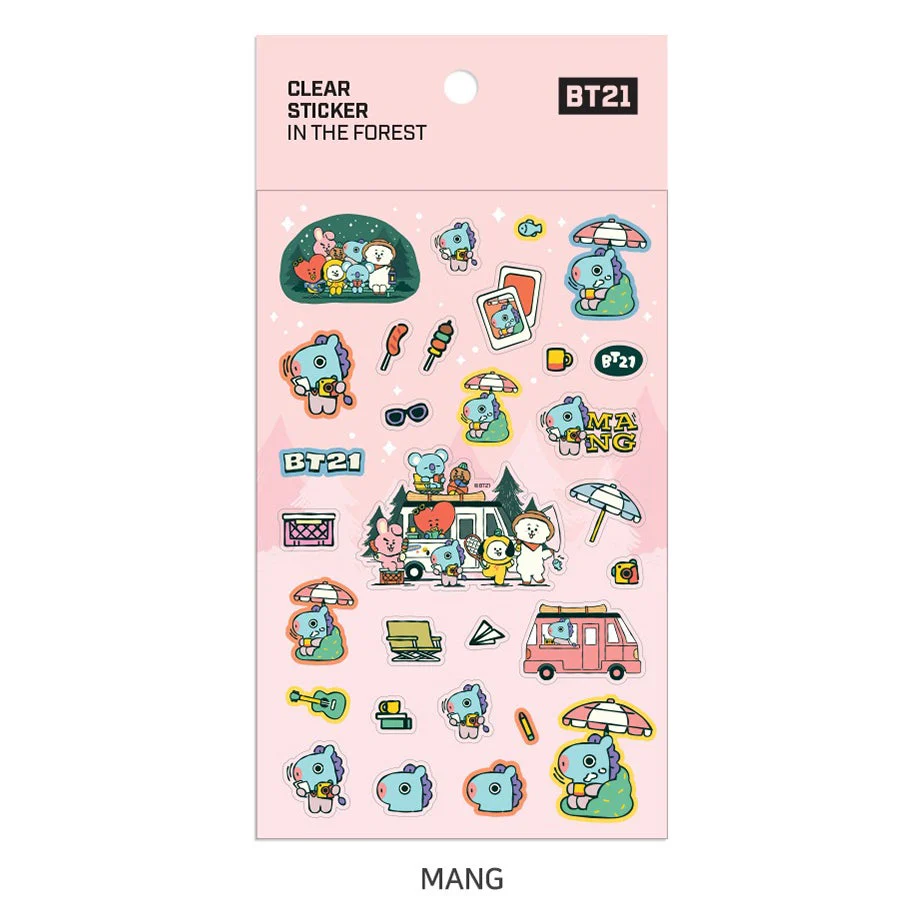 BT21 - IN THE FOREST Clear Sticker - Image 9