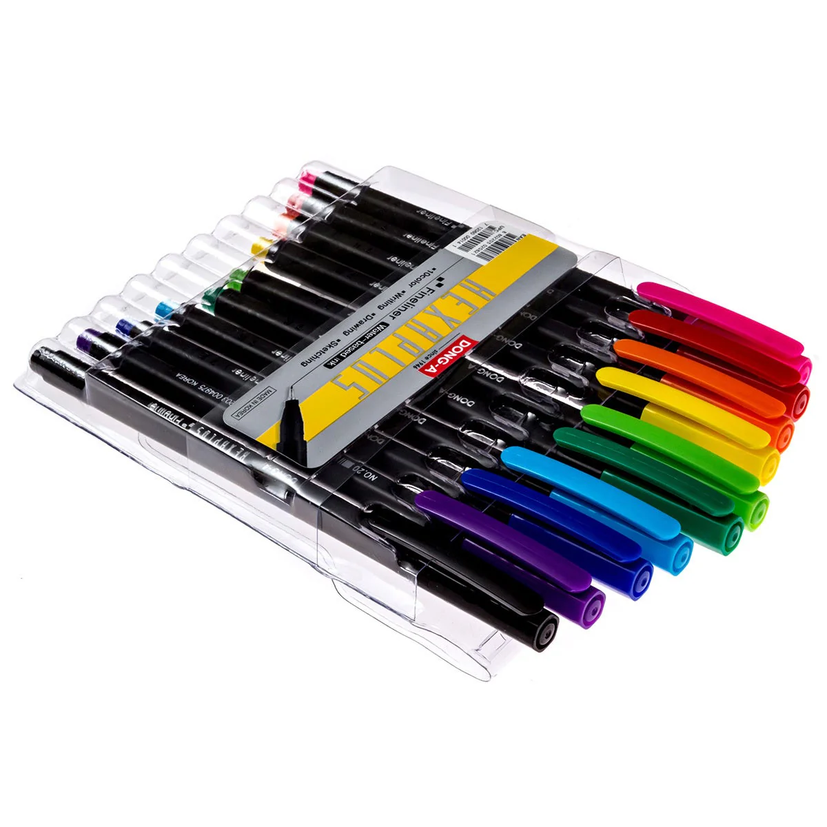 DONG-A Hexaplus Fineliner Pen, 0.4mm (10 Color Set) - Image 4