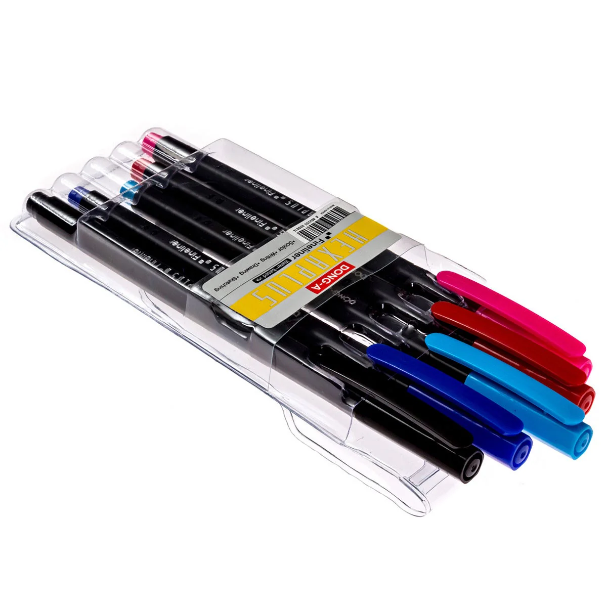 DONG-A Hexaplus Fineliner Pen, 0.4mm (5 Color Set) - Image 4
