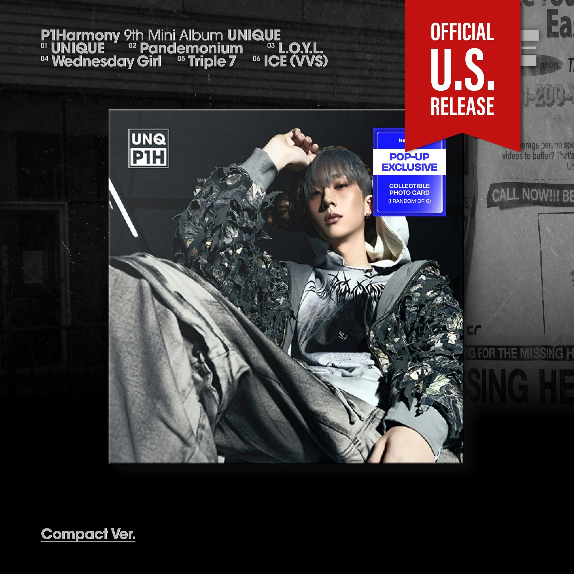 P1Harmony - UNIQUE [9th Mini Album - Compact POP-UP Exclusive Ver.] - Image 4